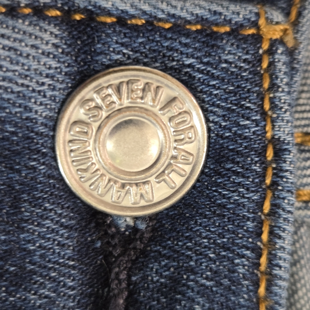 7 For All Mankind Button Fly Skinny Jeans | Premium Denim, Size ~28 - Picture 4 of 11